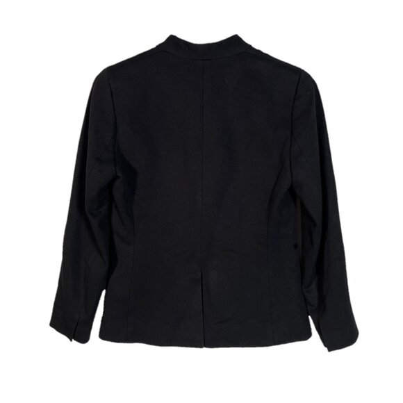 J. Crew Open Collar Going Out Black Blazer in Stretch Twill Size 2 - Picture 2 of 4